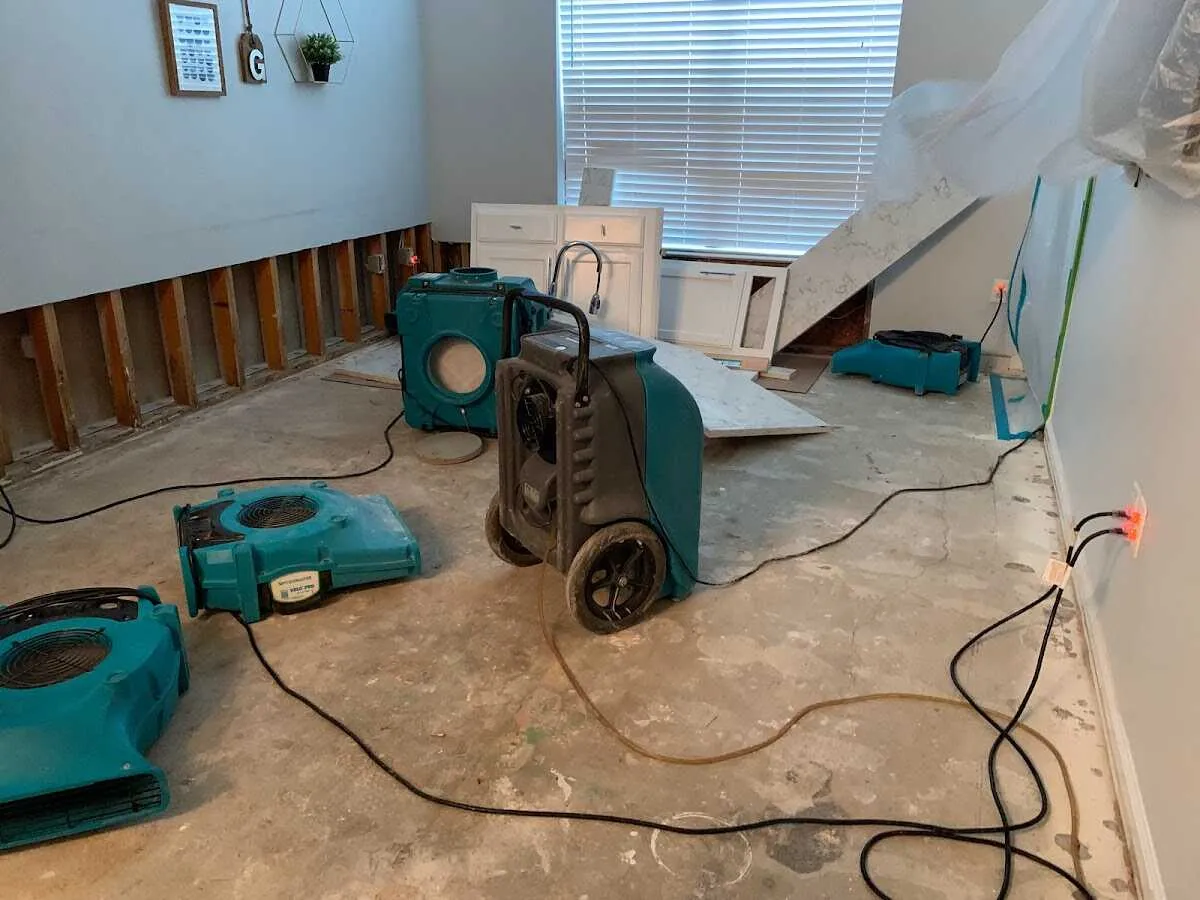 Dehumidifier in flood-cut room for Water Extraction & Removal in Key Largo